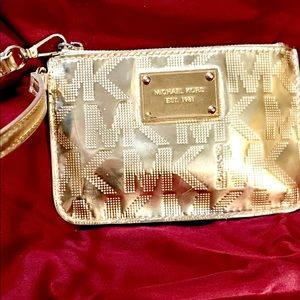 MK authentic  gold wristlet
